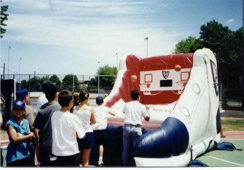 Inflatable Interactive Games basketball shoe in action